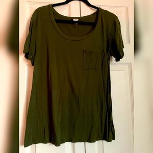 Olive Green Pocket Shirt, size Medium